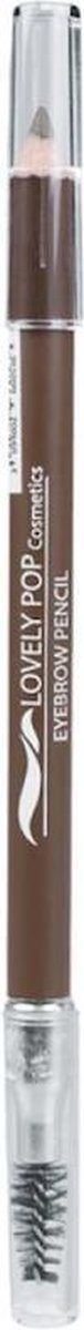 Lovely Pop Cosmetics - Wenkbrauwpotlood met borsteltje - bruin