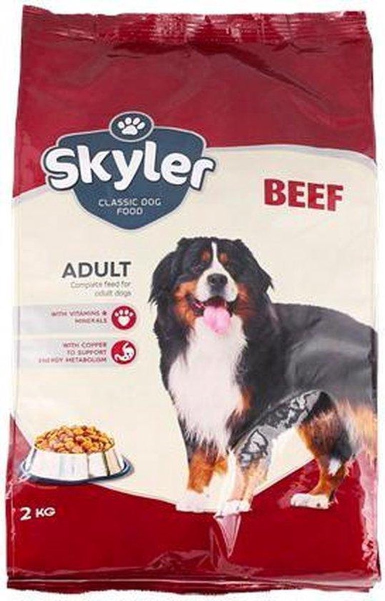 Skyler Complete Honden Voeding -Hondenvoer -2KG -Rund -Honden Brokken