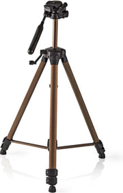 Statief | Maximaal draagvermogen: 4.0 kg | Minimale werkhoogte: 62.5 cm | Maximale werkhoogte: 163.0 cm | Aantal segmenten: 3 | 1476.0 g | Pan & Tilt | Inclusief reistas | Zelfnivellerende voeten | Brons/Zwart