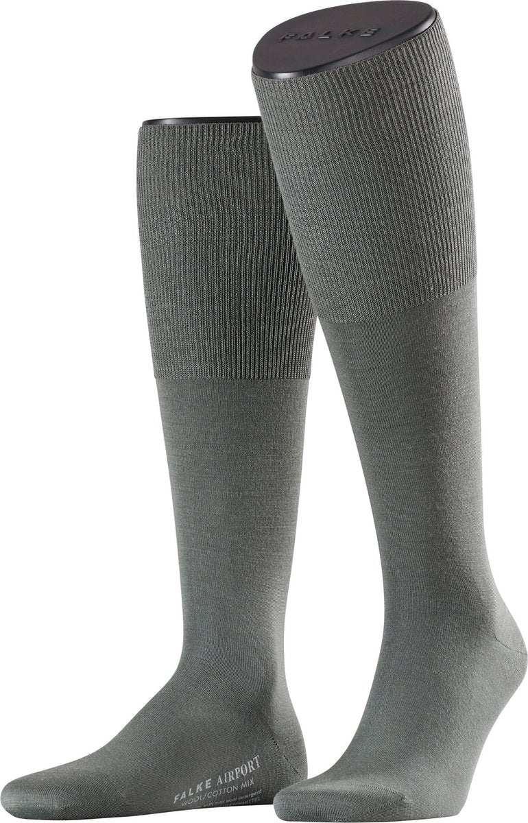 FALKE Airport Heren Kniekous 15435 - Groen 7763 flock Heren - 47-48