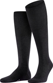 FALKE Airport Heren Kniekousen - Zwart - Maat 39-40