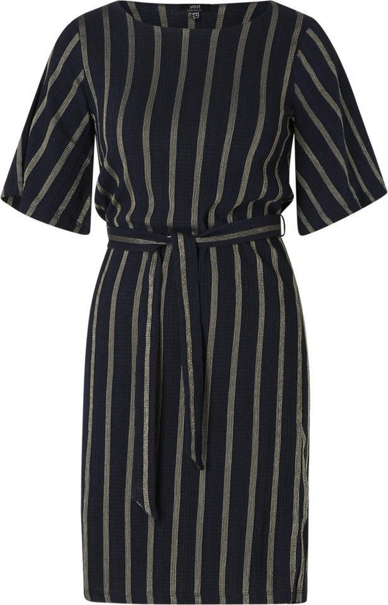 YEST Caitelynne Jurk - Dark Blue Multi-col - maat 44