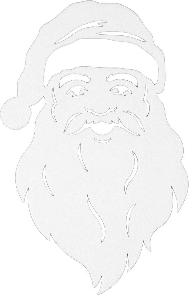 Kerstman gezicht raam decoratie - Feestdecoratievoorwerp
