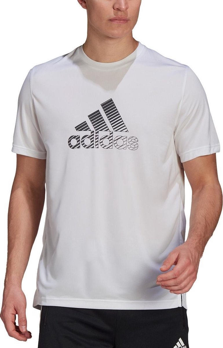 adidas - Activated Tech AEROREADY Tee - Wit - Heren - maat  S