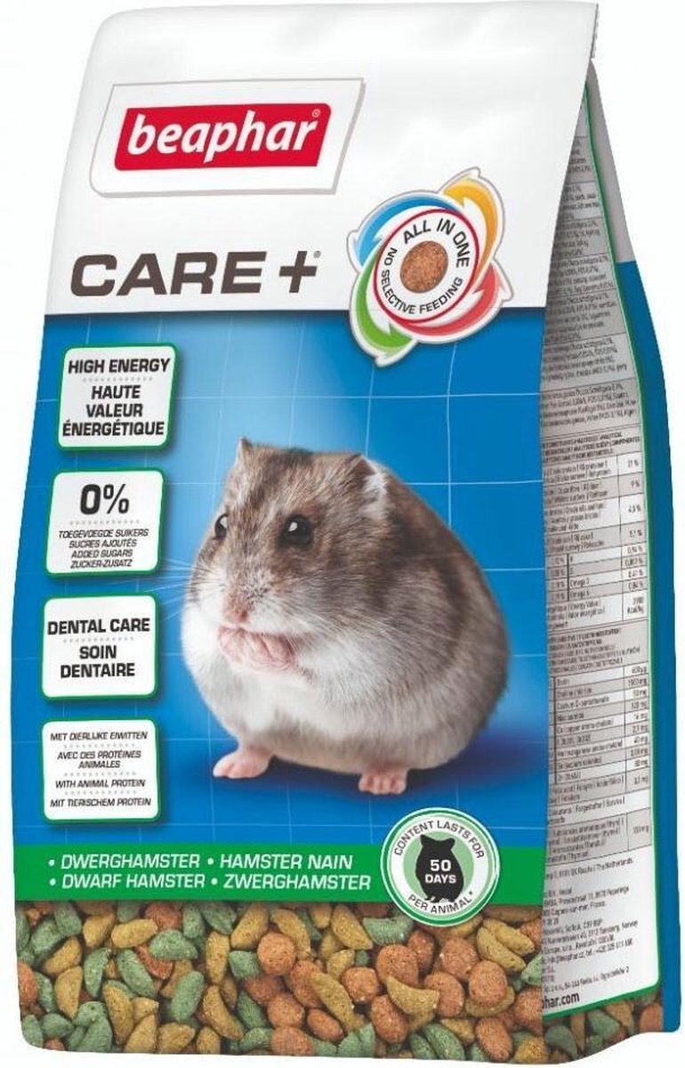 5x Beaphar Care+ Dwerghamster 250 gr