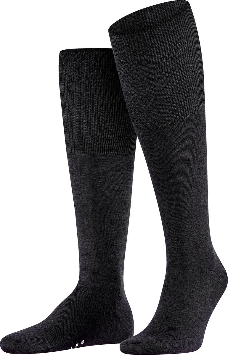FALKE Airport Heren Kniekousen - Zwart - Maat 47-48