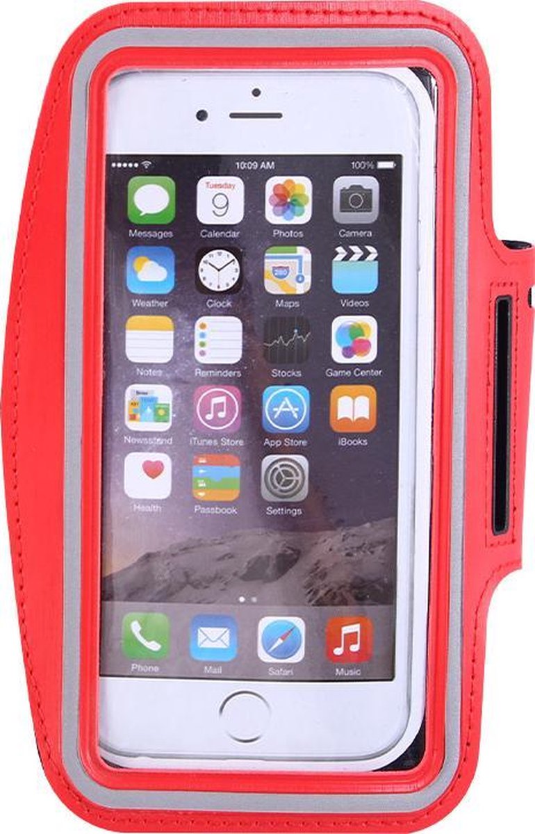 Pearlycase Sportarmband Hardloopband Rood voor Samsung Galaxy M20