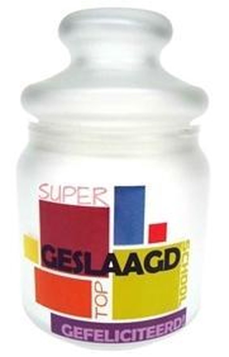 Snoeppot geslaagd gefeliciteerd super top