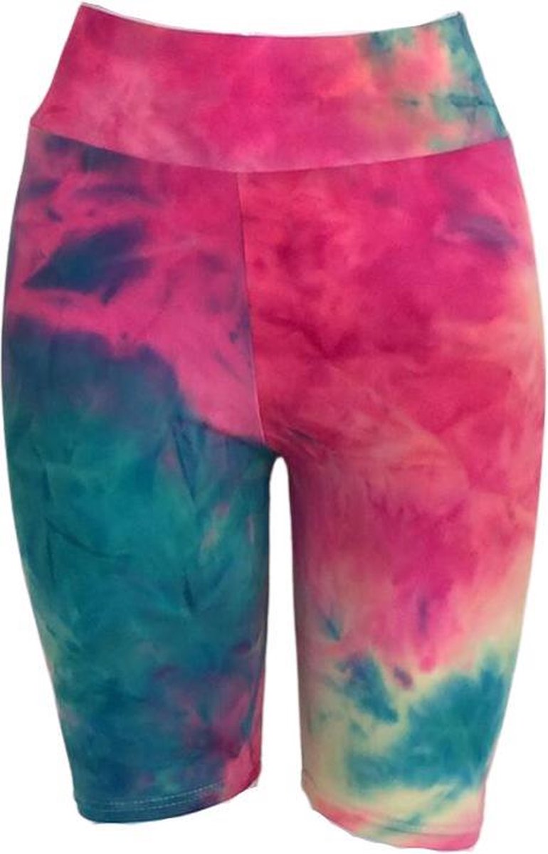 Fashion Dames Korte Broek / Comfort broek / Zomer broek | Blauw-Roze - L/XL