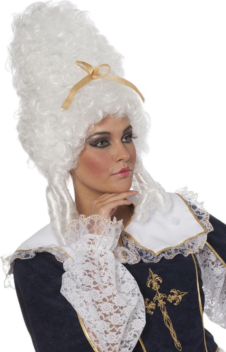 Sophia pruik hoog wit