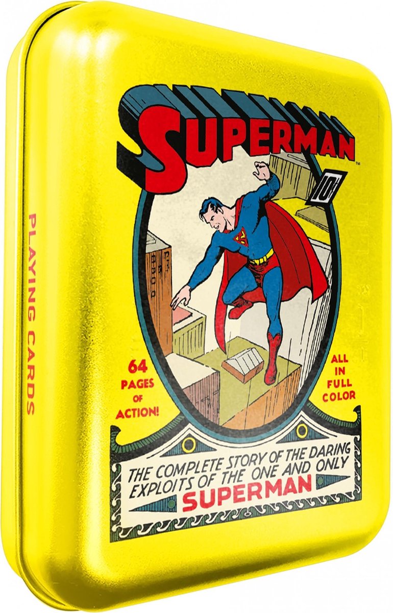 Cartamundi Speelkaarten Superman 10 X 8 Cm Staal/karton 56-delig