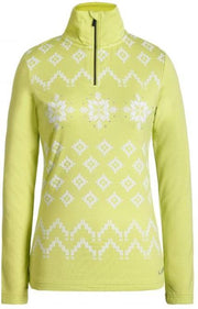 Luhta Ernholm dames ski pulli met rits geel