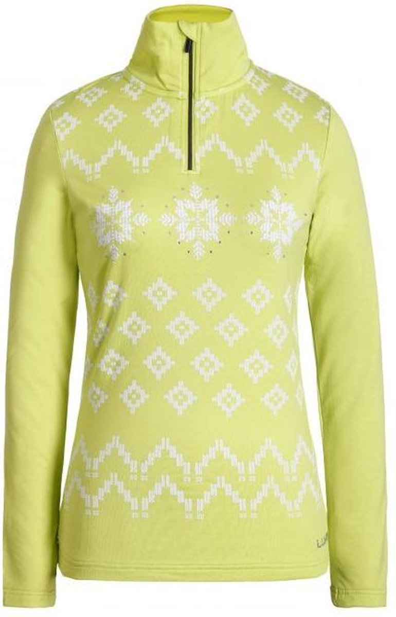 Luhta Ernholm dames ski pulli met rits geel