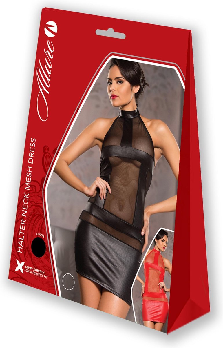 Halter Neck Mesh Dress