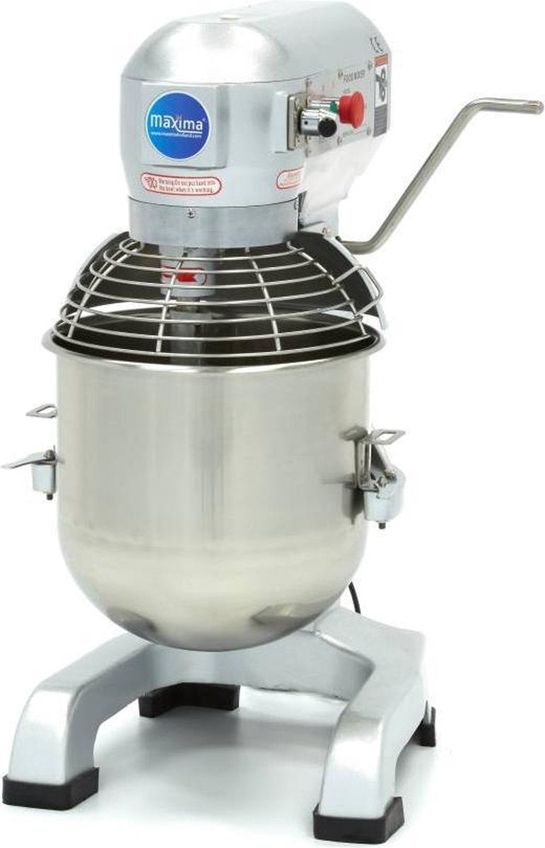 Planeetmenger 30 Liter - RVS Mengkom - 3 Snelheden - 110/200/420 RPM - Gietijzeren Behuizing - Professionele Horeca / Bakkerij Keukenmachine - Maxima