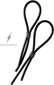 ElectraStim verstelbare Cockring en Scrotum Loops Electrosex Rubber - Zwart