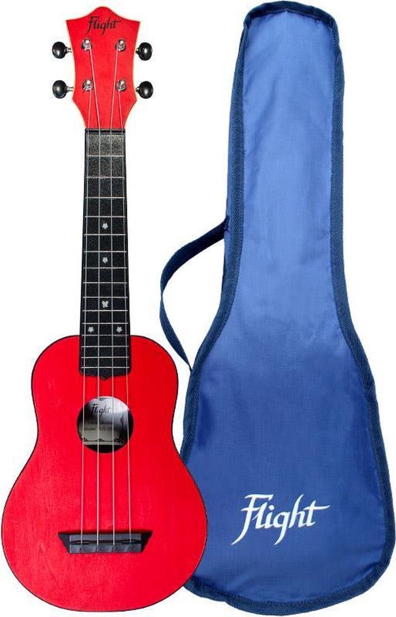 Flight Sopraan Ukelele - Travel Series - Rood - TUS35RD