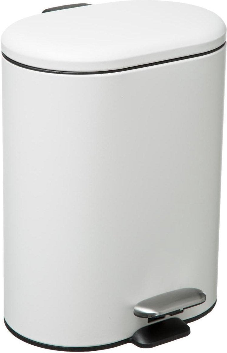 5Five Vuilnisemmer Soft case - Wit - 6L - Vuilbak - Pedaalemmer