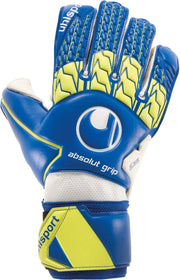 Uhlsport Absolutgrip Keepershandschoenen - Royal / Fluogeel / Wit | Maat: 11