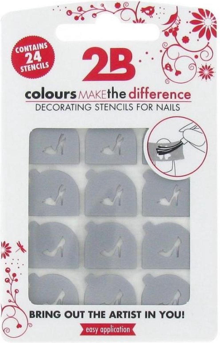 Nail art stencil 06 shoes