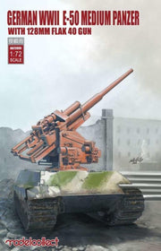 1:72 Modelcollect UA72099 German WWII E-50 Medium Panzer w/128mm Flak 40 Gun Plastic kit