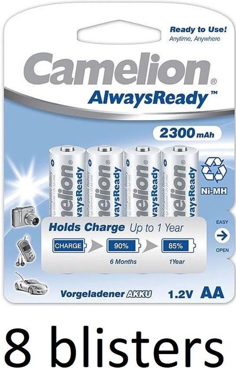 Camelion AA oplaadbare batterijen 2300mah - 32 stuks