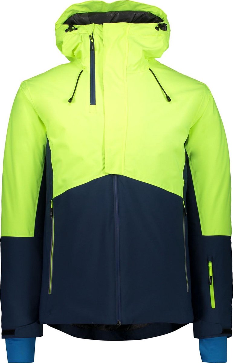 CMP Wintersportjas - Maat 52  - Mannen - neongeel/donkerblauw