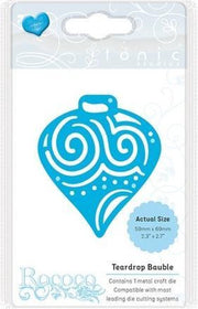 Tonic Studios Die - Rococo petite - teardrop bauble 1396E