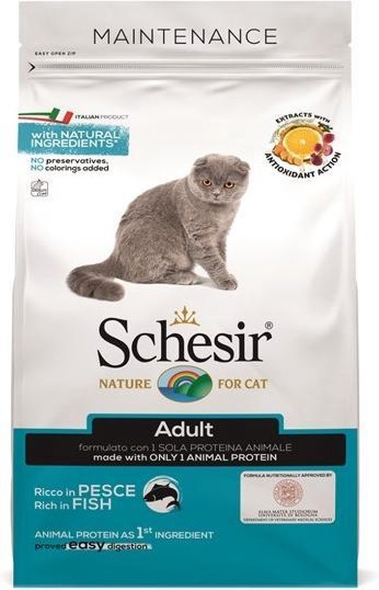 Schesir - Kattenvoer - droogvoer voor katten - ADULT FISH - 1