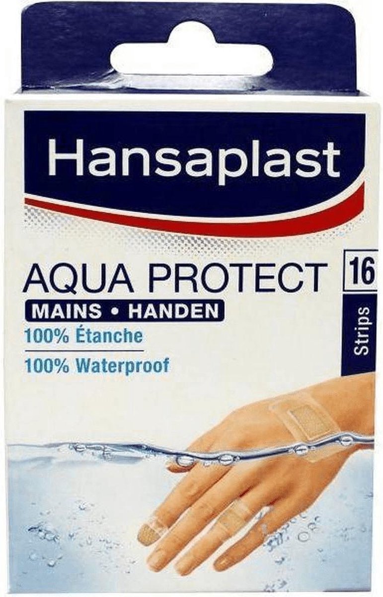 Hansaplast Waterdicht Pleisters Speciaal Voor Handen Aqua Protect - 16 stuks