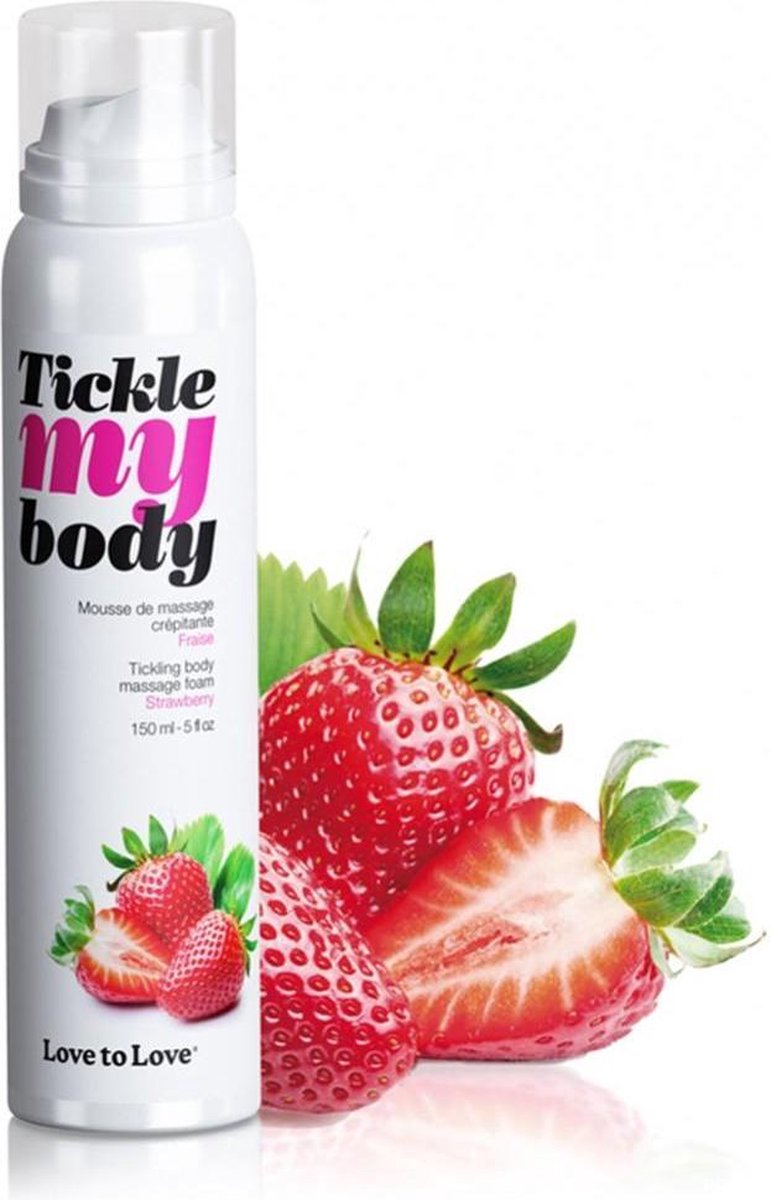 Love to Love Tickle my body Massagemousse - Aardbei
