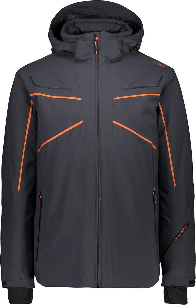 CMP Wintersportjas - Maat 50  - Mannen - donkergrijs/oranje