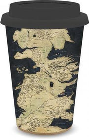Game of Thrones | Westeros Map Travel Mug | Rice Husk | 400ml | Officially Licensed
