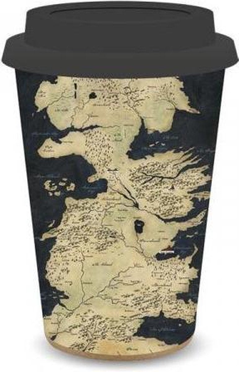 Game of Thrones | Westeros Map Travel Mug | Rice Husk | 400ml | Officially Licensed