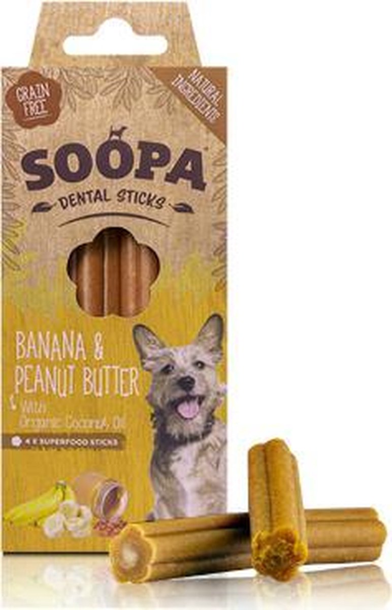 Soopa Dental Sticks Banana & Peanut Butter