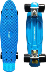 SWASS Vinyl Cruiser - Skateboard Retro - Blauw/Zwart
