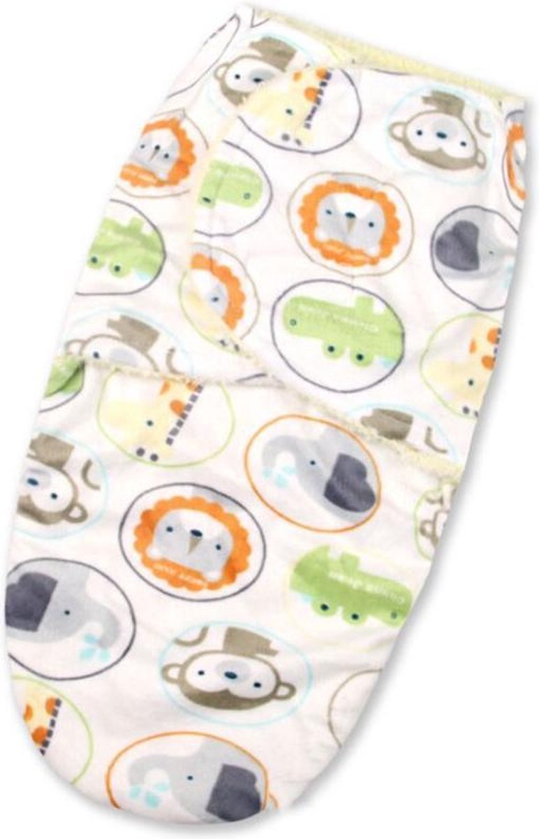 Baby winter inbakerdoek fleece dieren oranje | Inbakerdoek pasgeborene newborn | baby slaapzak meisjes - jongens | wrap slaapzak | Winter slaapzak Baby 0-3 maanden | Babykamer