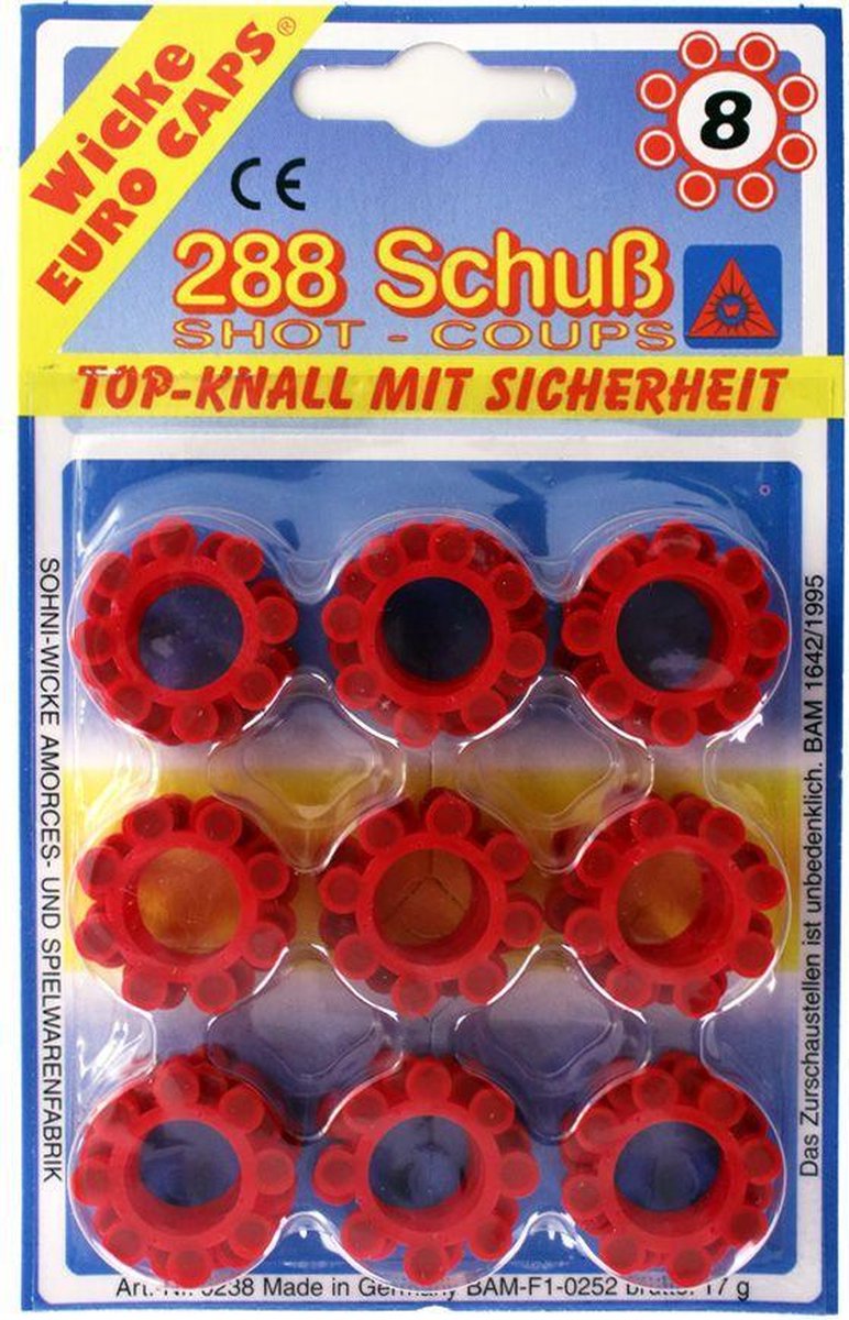 Ammorces Wicke 8 schot 36 ringen op kaart (288 shot)