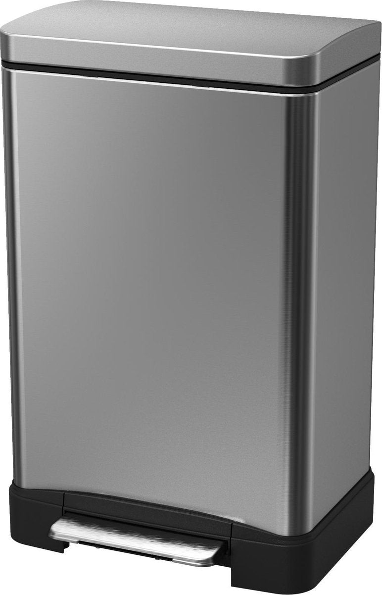4cookz® Utah pedaal prullenbak 20L mat RVS - soft-close