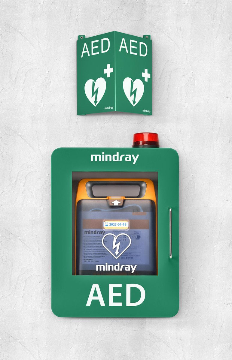 Beneheart Mindray C1a AED - halfautomaat  AED - met Binnenkast  - Alarm - Panoramabord