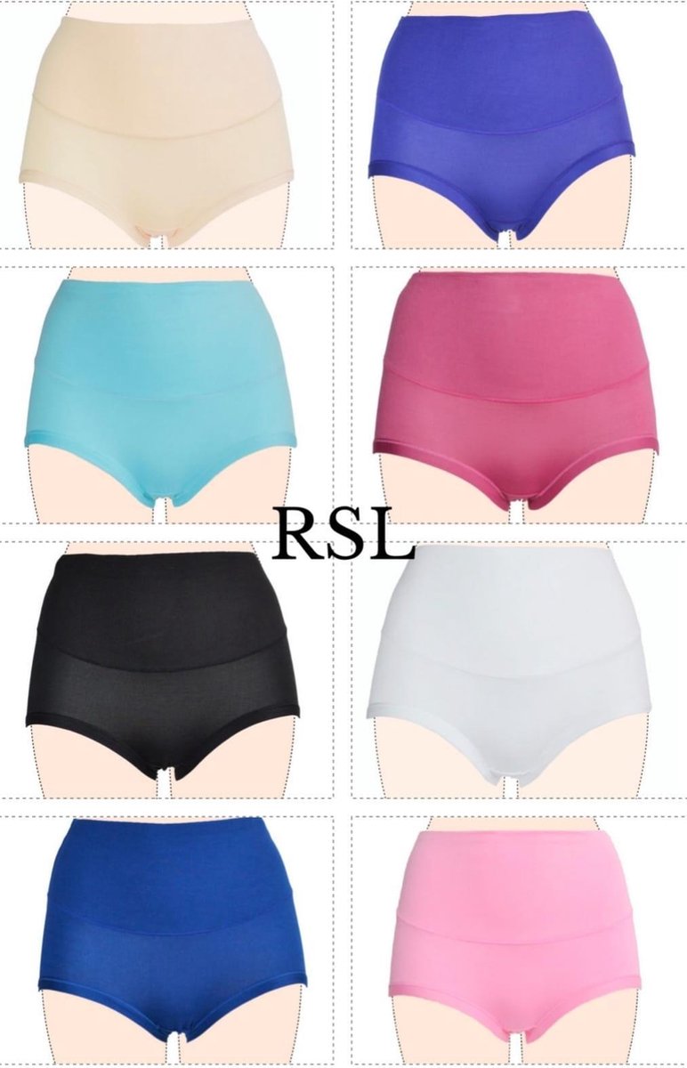 Dames hoog slips 8 pack XXL 44-52