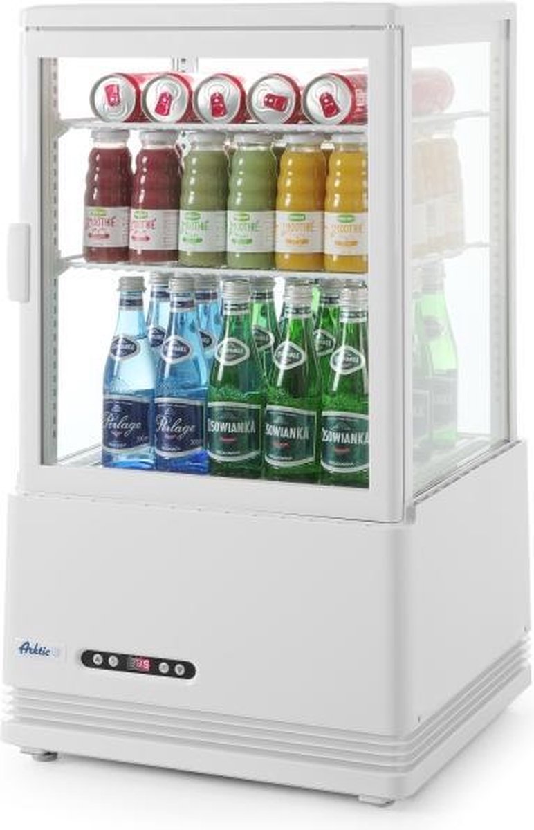 Arktic Koelvitrine 58 Liter - Wit - Met 2 Schappen - 452x406x(H)816mm