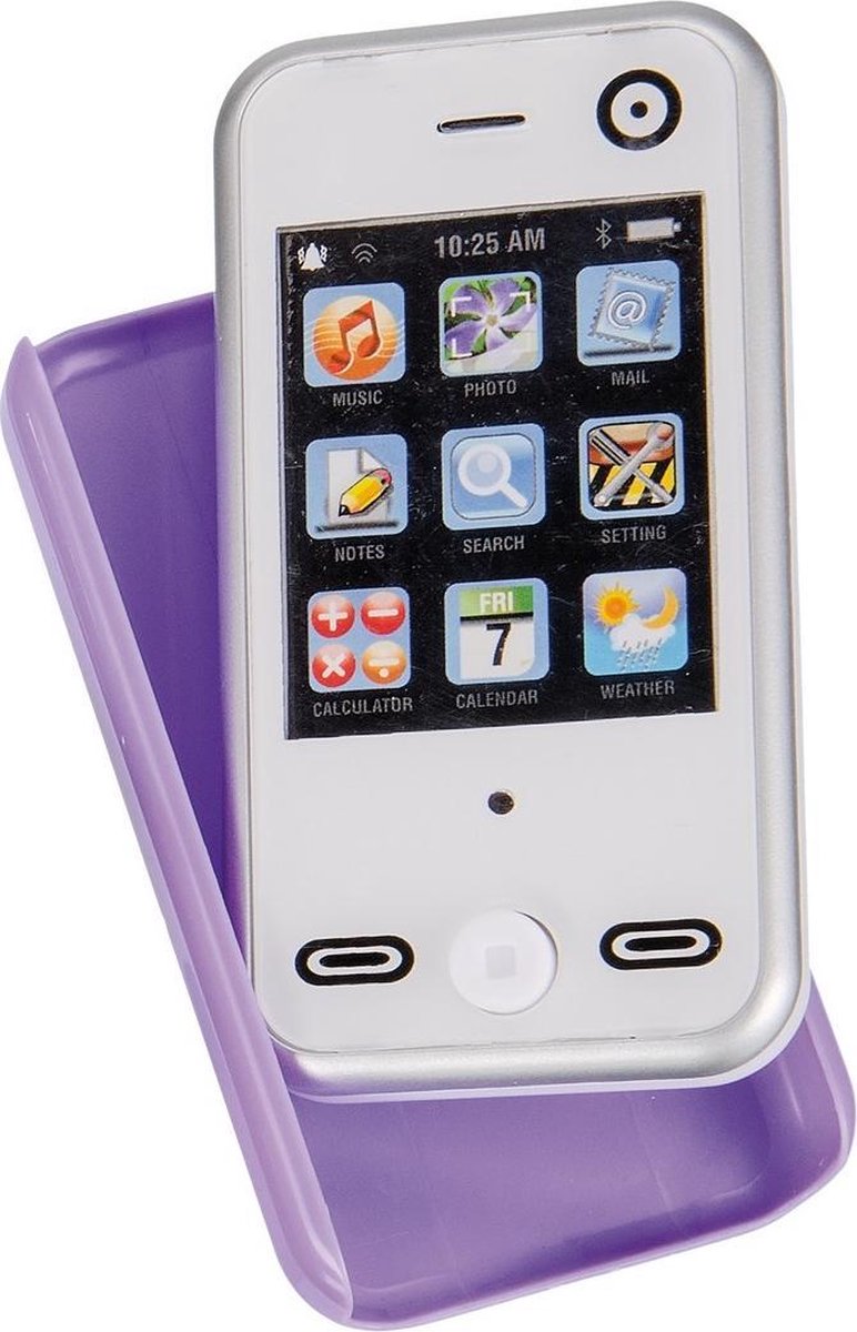 Speelgoed smartphone/mobiele telefoon wit met geluid 8 cm - Mobiele telefoons - Smartphones - Nep telefoons - Telefoontjes met licht en geluid