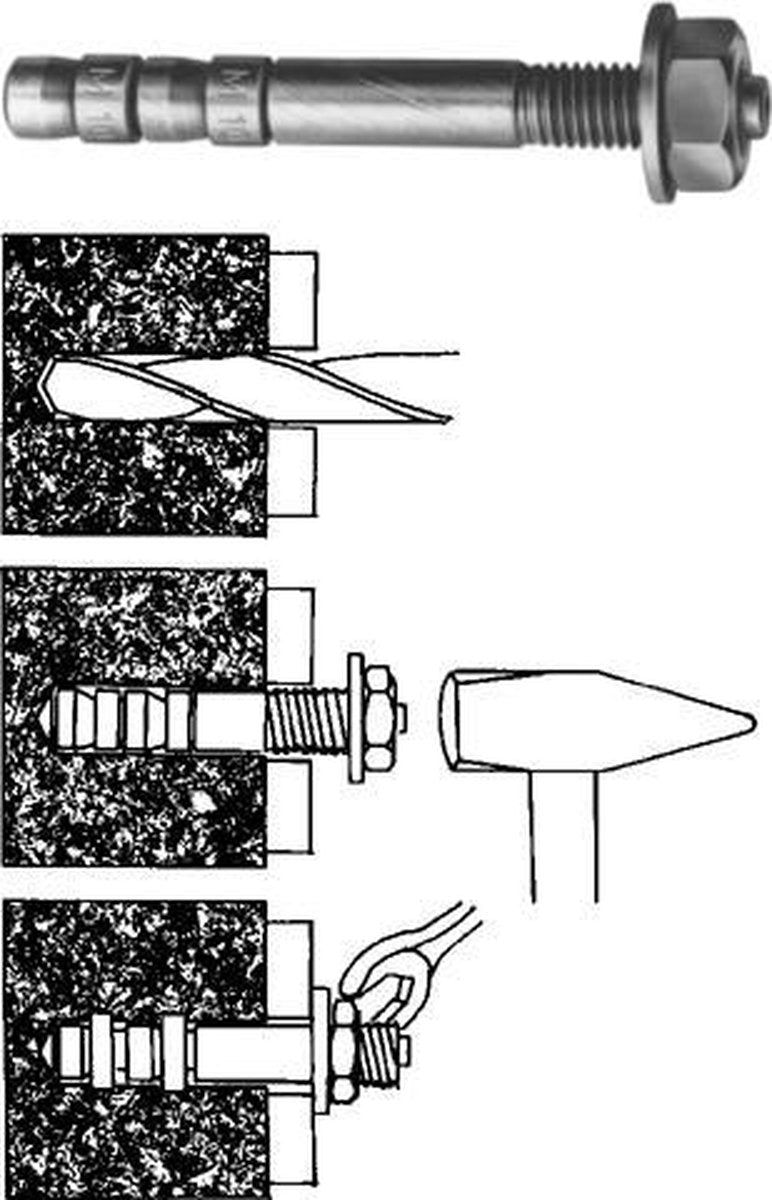 Sormat doorsteekanker S-KA m8 x 72mm dikte 10mm