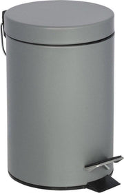 Pedaalemmer met kunststof binnenemmer DIRECT - Grijs - Rond - 3L - H 25 x Ø 16.5 cm