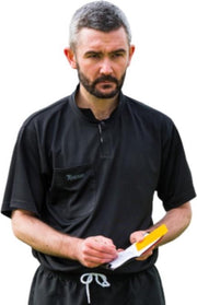 Precision Scheidsrechtersshirt Kort Heren Polyester Zwart Maat Xxl