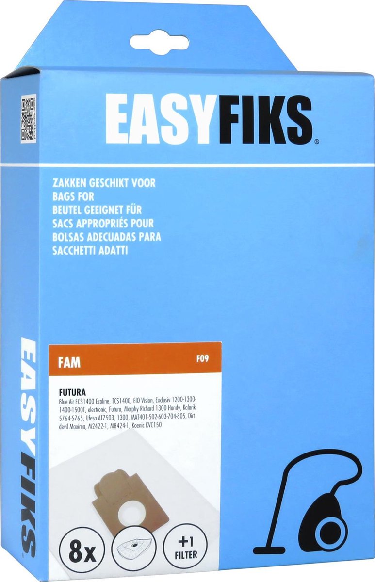 Easyfiks - Stofzuigerzakken - Geschikt voor FAM Futura