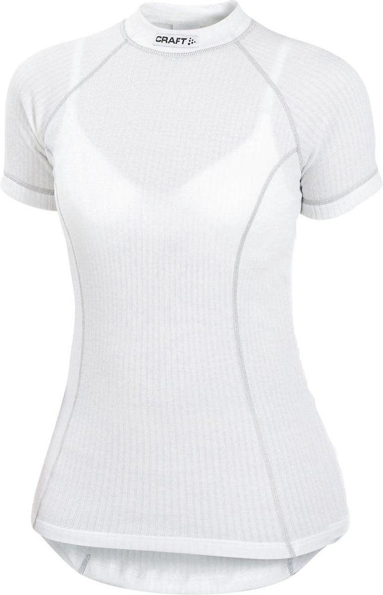 Craft Active Full Tee - Sportshirt -  Dames - Maat L - Wit;Grijs