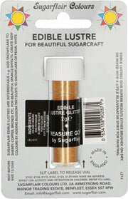 Sugarflair Eetbare Glitterpoeder - Schatkist Goud - 2g