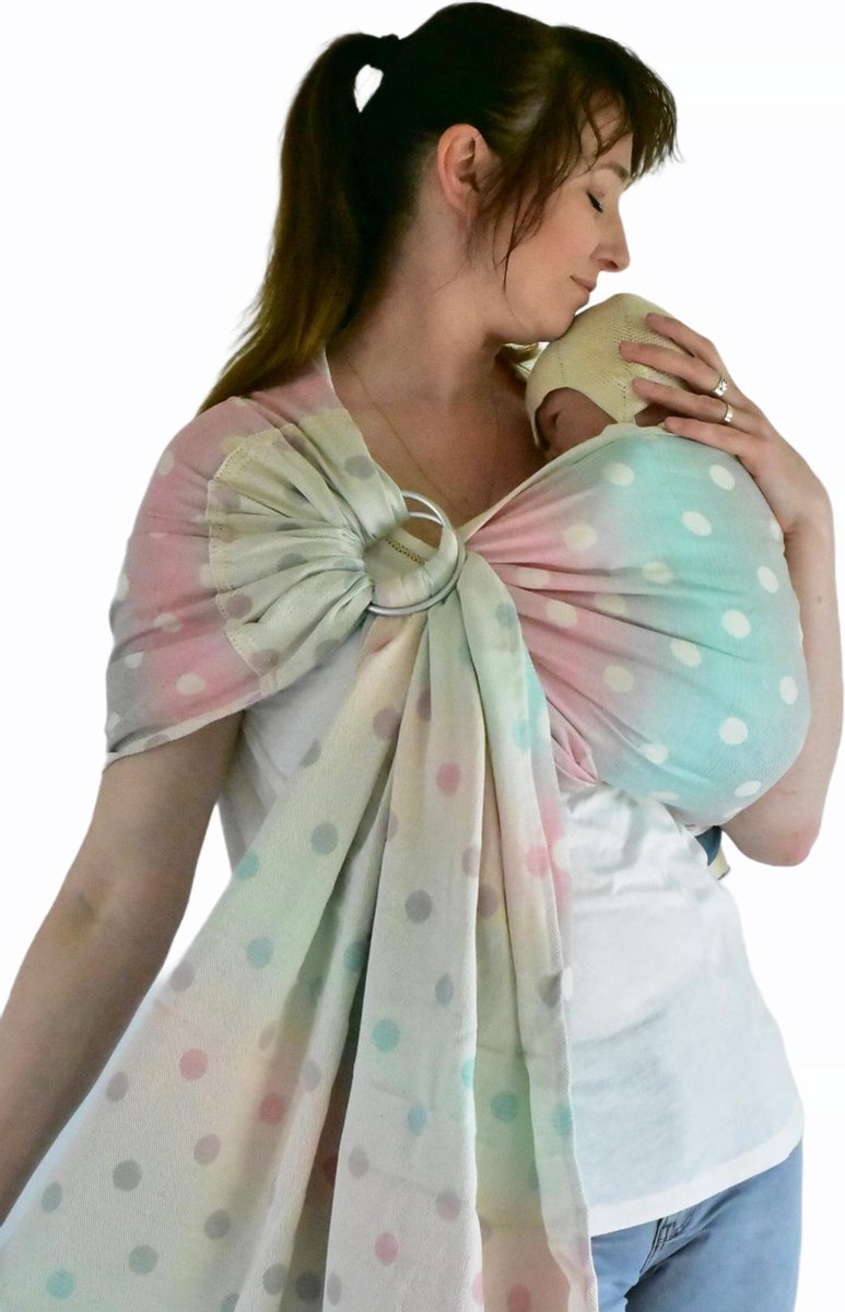 Yaro Dots Pastel Rainbow Ring Sling